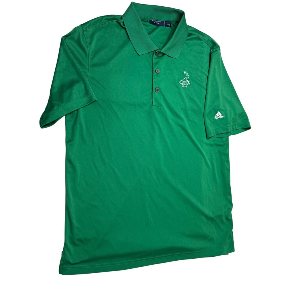 Pinehurst Resort by Adidas Green Golf Polo Shirt Size Large